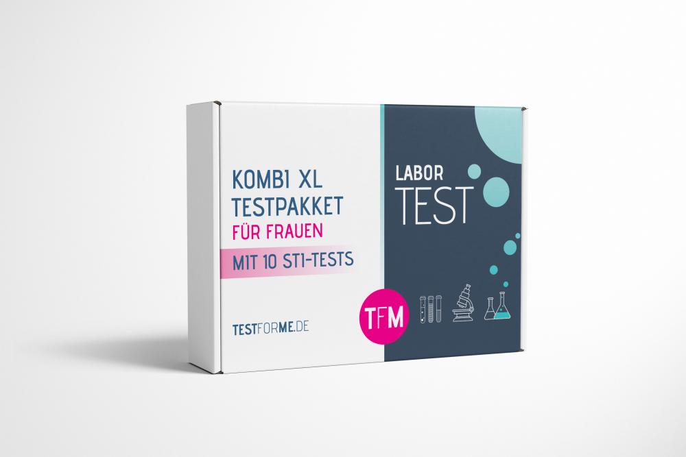 Kombi XL Testpaket für Frauen mit 10 STI-Tests