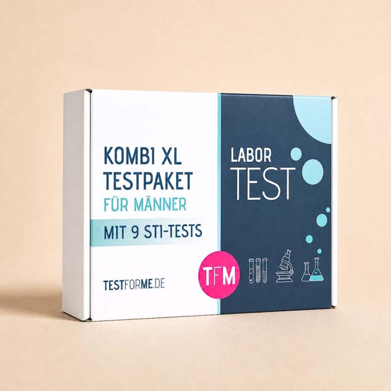 Kombi XL Testpaket für Männer mit 9 STI-Tests