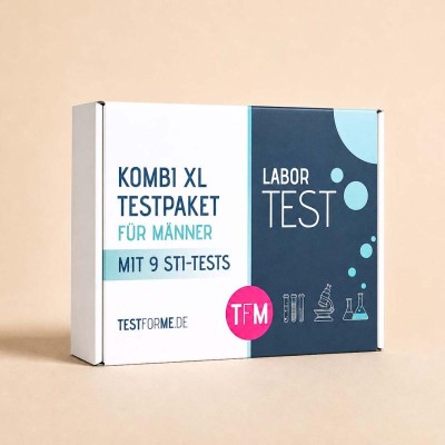 Kombi XL Testpaket für Männer mit 9 STI-Tests