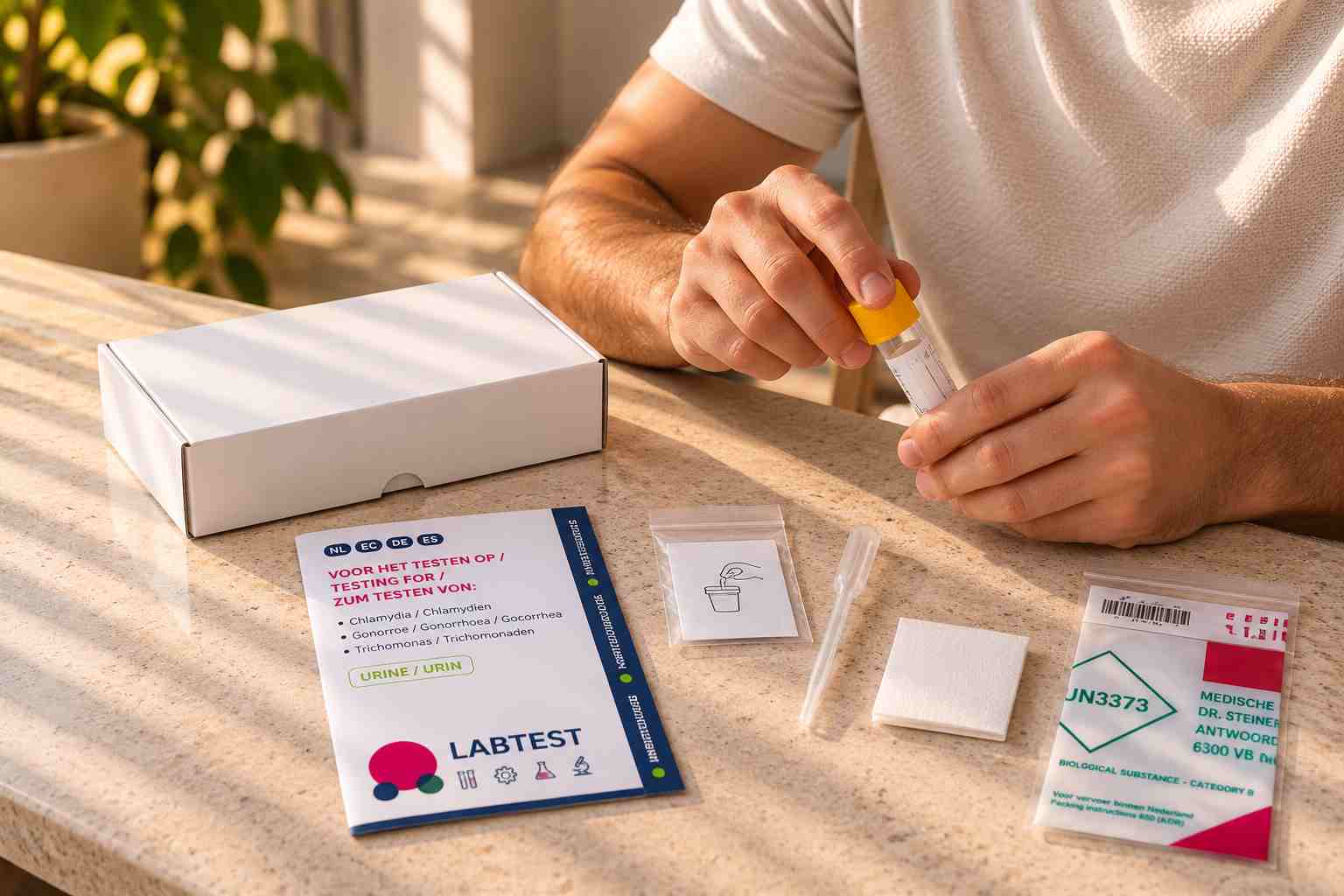 STI-Testkit für die Probenentnahme zu Hause