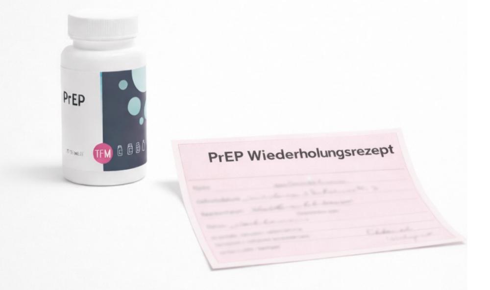 Wiederholung des PrEP-Rezepts (Pillen, HIV-Test und umfassende Betreuung)