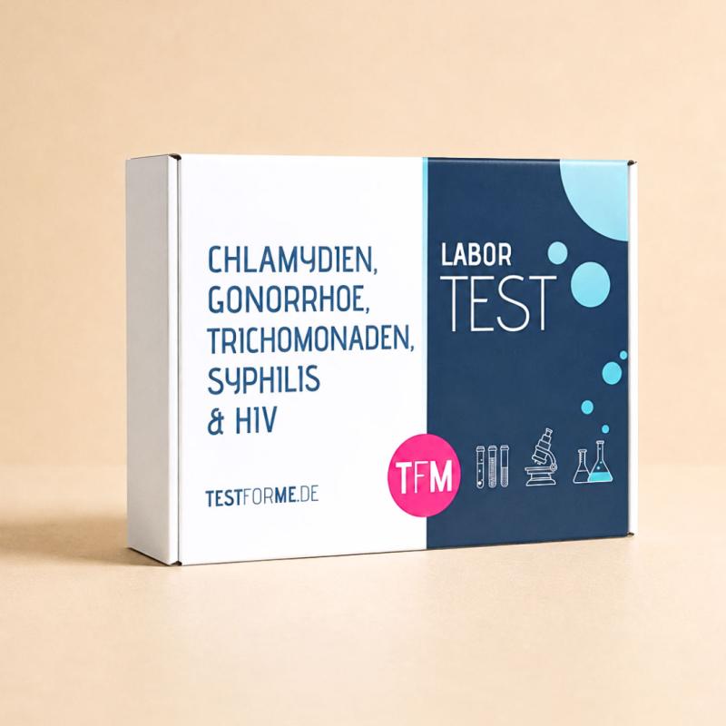 Kombitestpaket für Männer für Chlamydien, Gonorrhoe, Trichomonaden, Syphilis und HIV