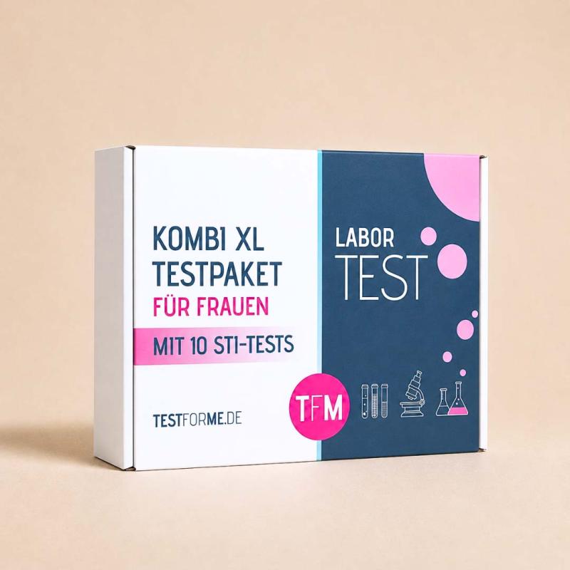 Kombi XL Testpaket für Frauen mit 9 STI-Tests